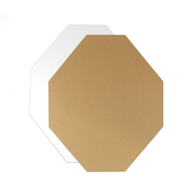 IPSC Cardboard Targets TAN/WHITE, 100 pcs