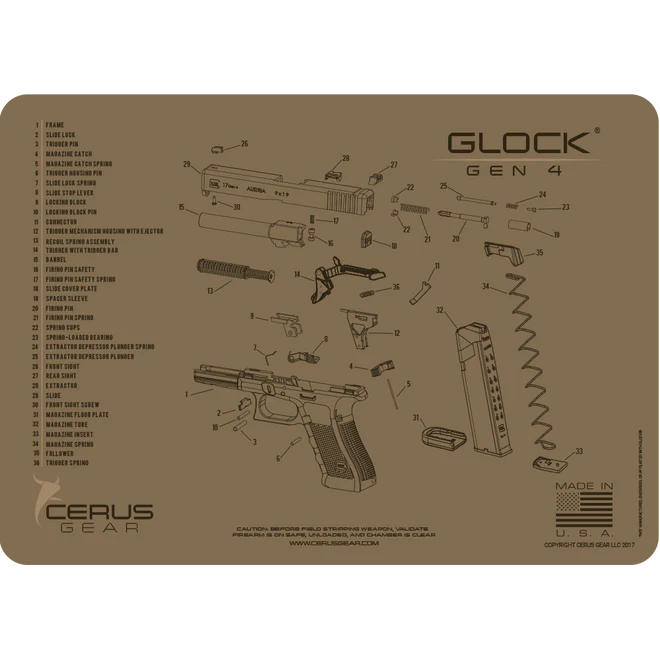 ProMat - GLOCK® Gen4 Schematic Handgun Mat