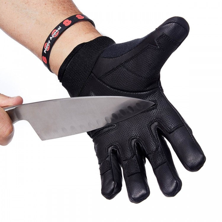 Coyote Gloves with Triple Protection, Level 5 Cut Resistance - Black