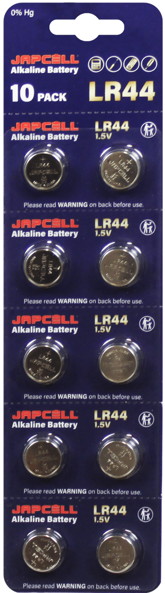 Japcell Alkaline LR44 batterier - 10 stk - Japcell