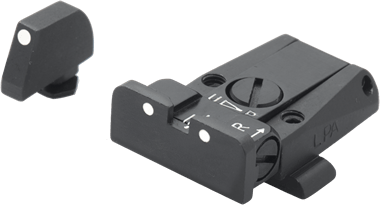 LPA SPR36GL30 Adjustable Sight Set for GLOCK with White Dots - LPA