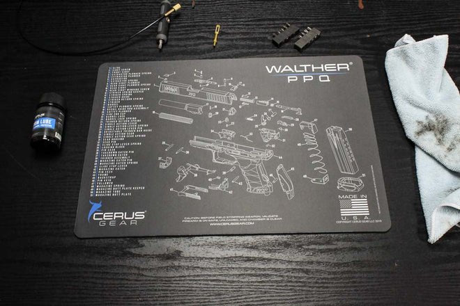 ProMat - Walther® PPQ® Schematic Handgun Mat - Cerus Gear