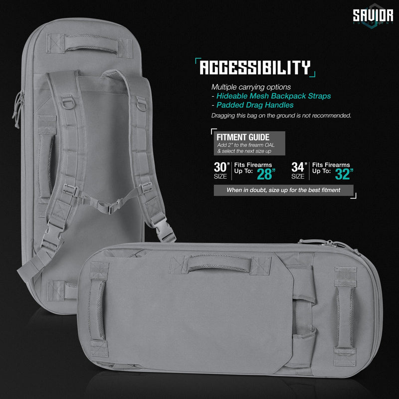 Savior Specialist Covert Single Rifle Case - 30"/34"/38"