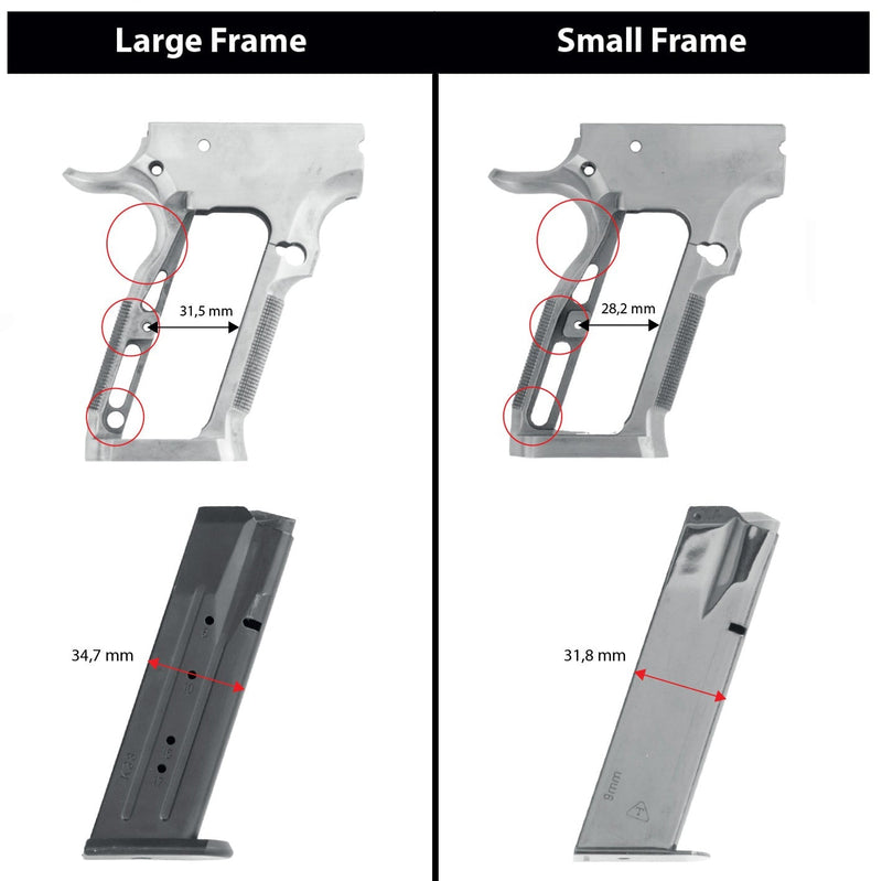 Tanfoglio Aluminum Standard Magwell - Small Frame, Stock I/II - III - Toni System