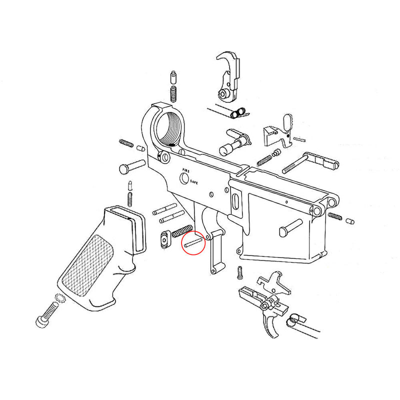 Trigger Guard Roll Pin for AR - 15 - Eemann Tech