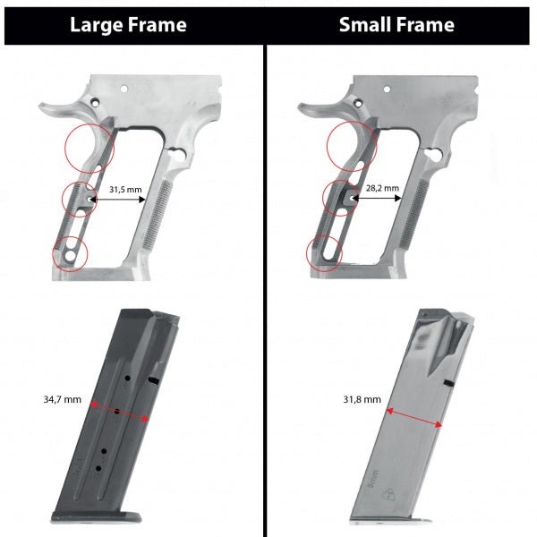 X3D Long Grips, Large Frame Tanfoglio - Toni System