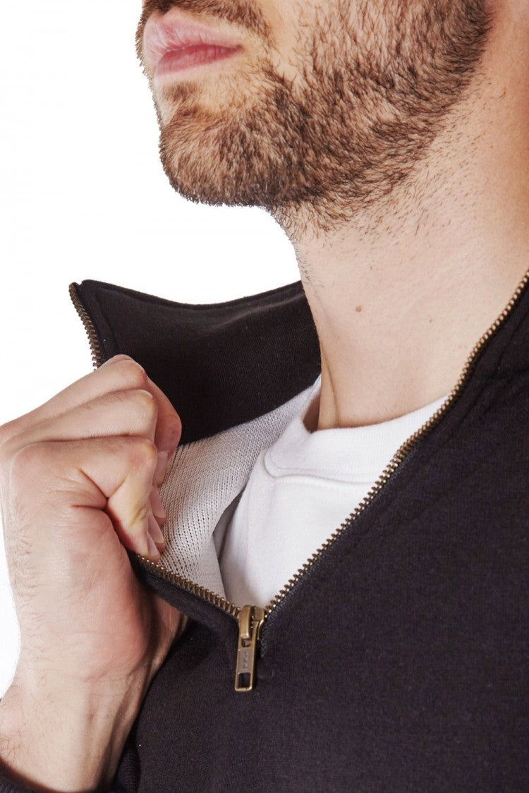 Cut-resistant sweater with zipper