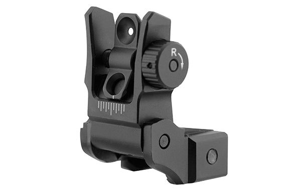 UTG® Low Profile Flip-up Rear Sight with Dual Aiming Aperture