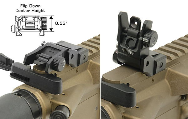 UTG® Low Profile Flip-up Rear Sight with Dual Aiming Aperture