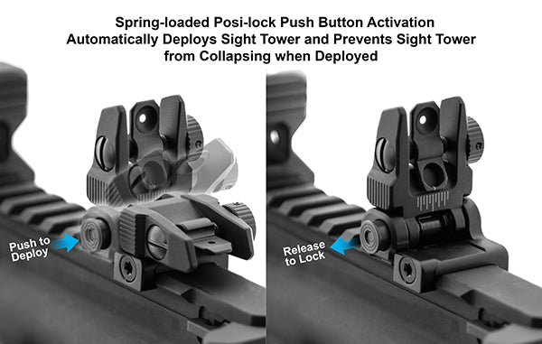 UTG® ACCU-SYNC® Spring-loaded Flip-up Rear Sight