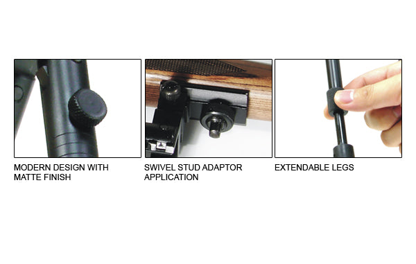 UTG® Shooter's SWAT Bipod, Rubber Feet, 15,7 - 17 cm (6.2"-6.7")