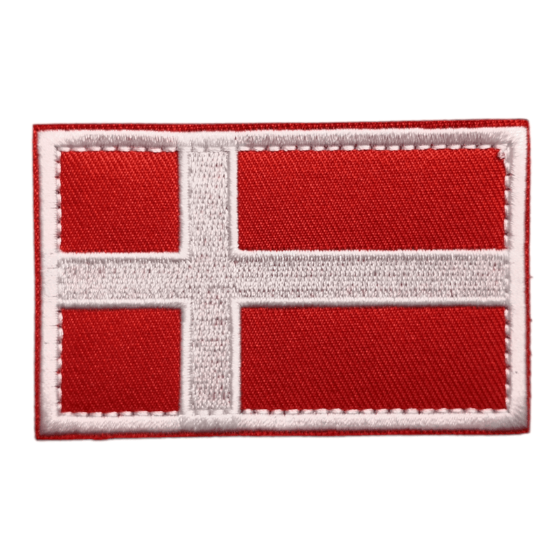 Danmark flagg patch, 80x50mm - TactX