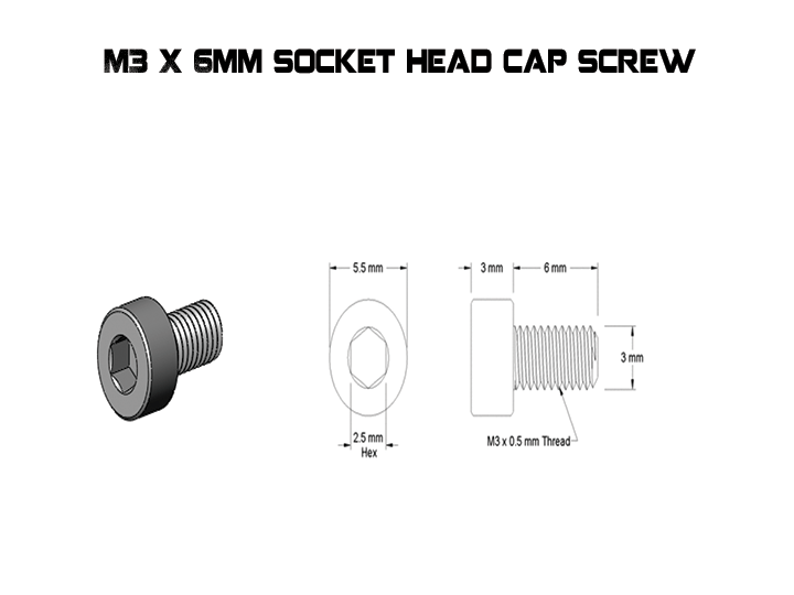 M3 X 6MM Torx Head Cap Screw (Fits Vortex Venom) - OuterImpact