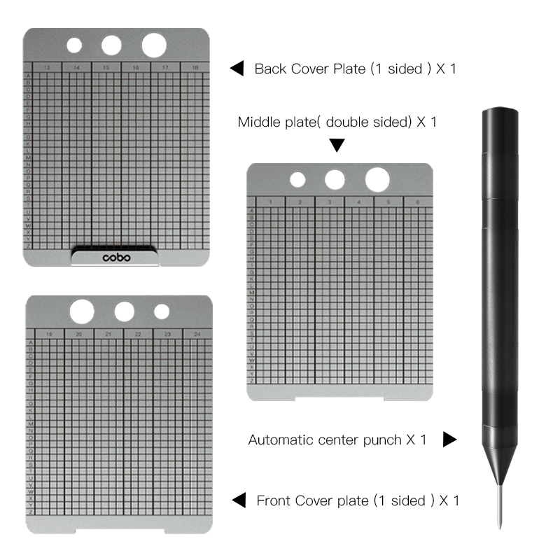 Stålplater for oppbevaring av wallet seed - COBO