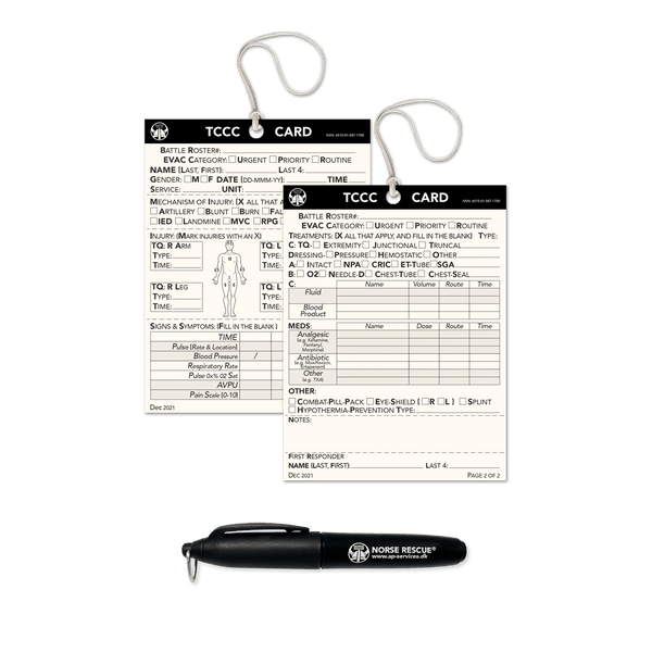 TCCC Card & Pen Kit - Norse Rescue