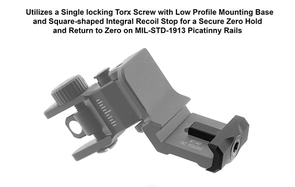 UTG® ACCU - SYNC® 45 Degree Angle Flip Up Rear Sight - Leapers, Inc.