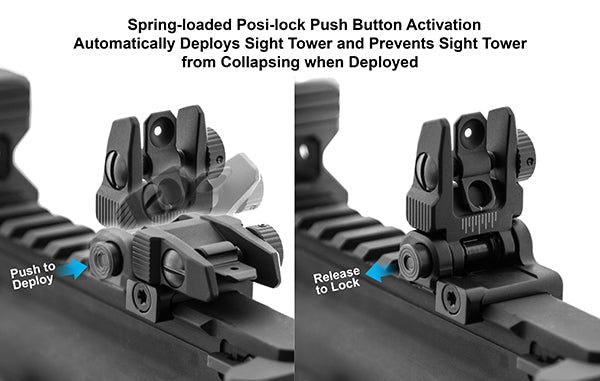 UTG® ACCU - SYNC® Spring - loaded Flip - up Rear Sight - Leapers, Inc.