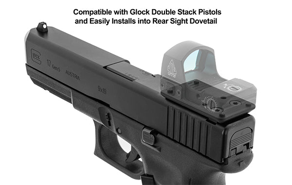 UTG® Super Slim Red Dot Mount for Rear Sight Dovetail - Glock, Sig - Leapers, Inc.